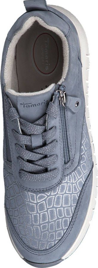 Tamaris COMFORT Dames Sneaker 83705-833 Jeansblauw Wijdte H