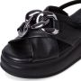 Tamaris Stijlvolle platte sandalen in zwart Black Dames - Thumbnail 8