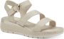 Tamaris Elegante Beige Leren Sandalen Beige Dames - Thumbnail 8