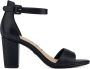 Tamaris Zwarte Leren Hoge Hak Sandalen Black Dames - Thumbnail 28