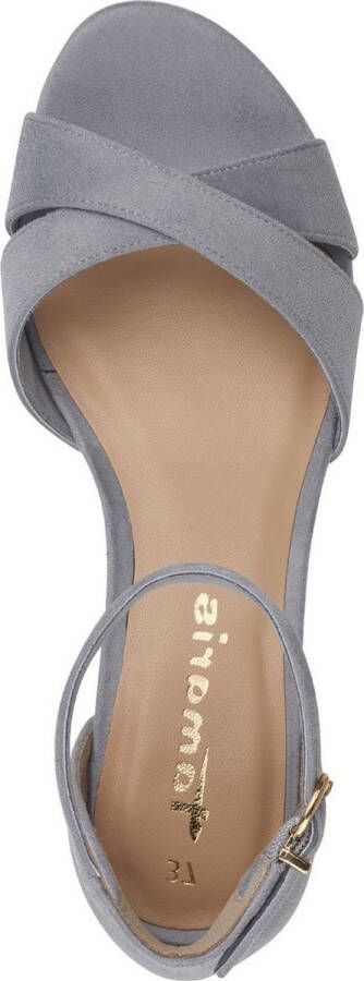 Tamaris Sandaaltjes blokhak zomerschoen sandalette met kruisband - Foto 6