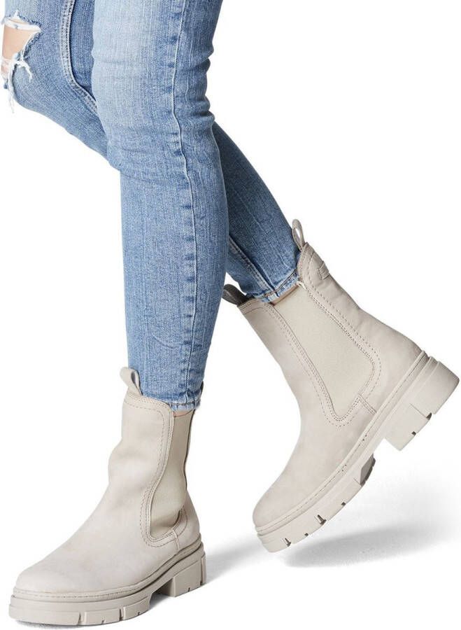 Tamaris Trendy Beige Leren Chelsea Laars Beige Dames - Foto 14