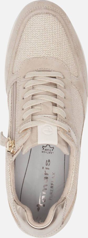 Tamaris Glam Com Sneakers beige Imitatieleer Dames