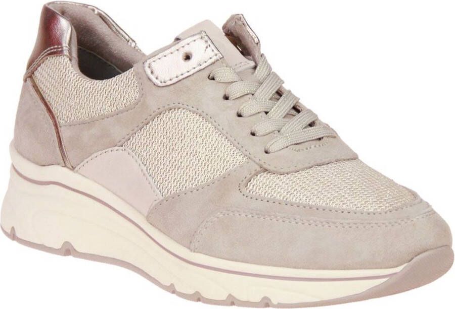 Tamaris Glam Com Sneakers beige Imitatieleer Dames