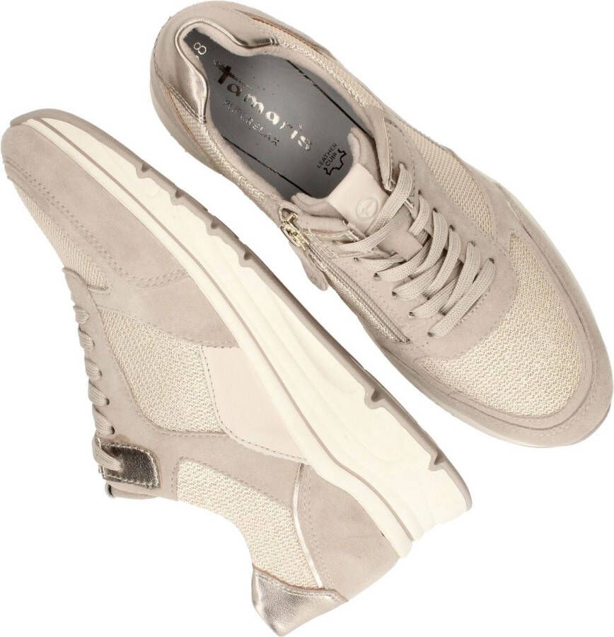 Tamaris Glam Com Sneakers beige Imitatieleer Dames