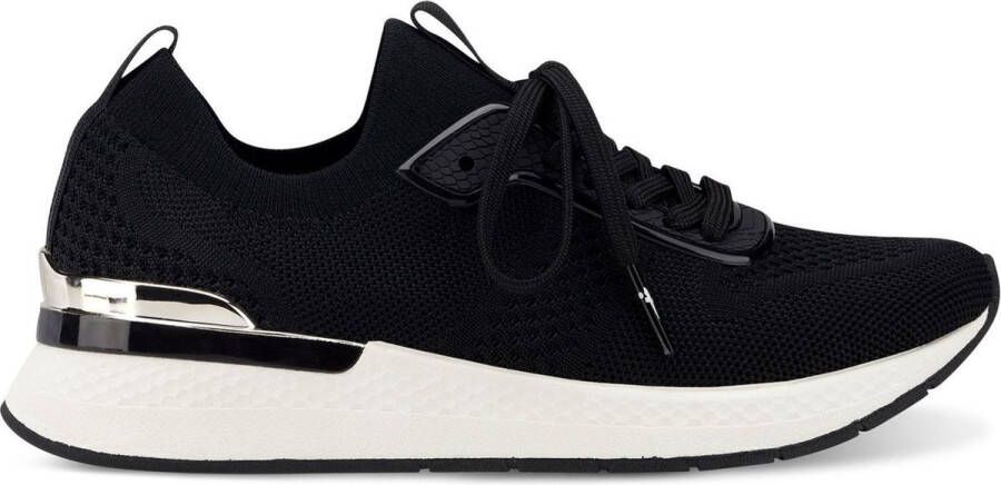 Tamaris Gold Comb Sneakers zwart Textiel Dames