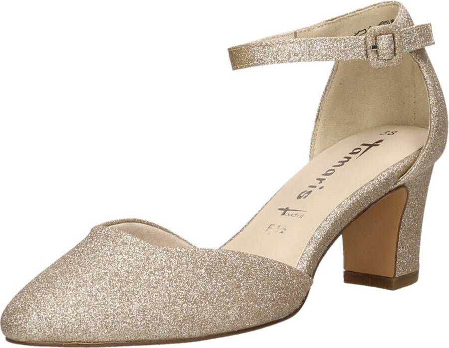 Tamaris Gouden Glitter Feest Sandalen Yellow Dames - Foto 4