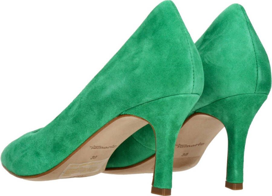 Tamaris Suède Groene Trendy Hakken Pumps Green Dames - Foto 4