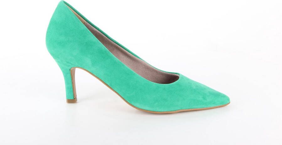 Tamaris Suède Groene Trendy Hakken Pumps Green Dames - Foto 13