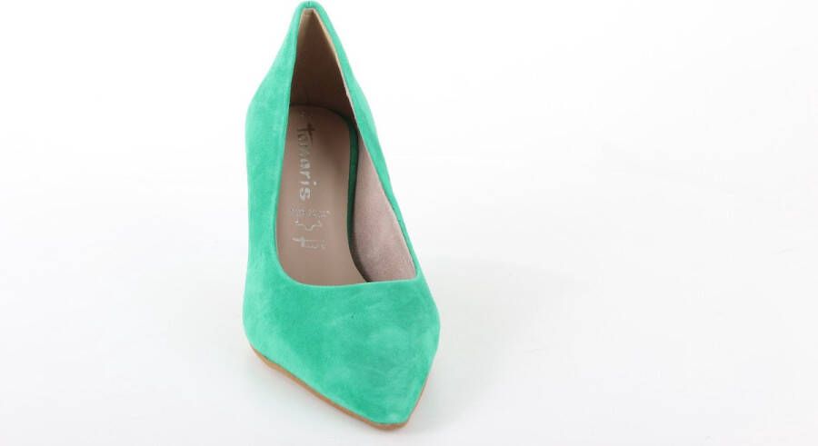 Tamaris Suède Groene Trendy Hakken Pumps Green Dames - Foto 14