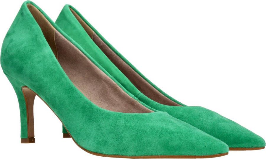Tamaris Suède Groene Trendy Hakken Pumps Green Dames - Foto 7
