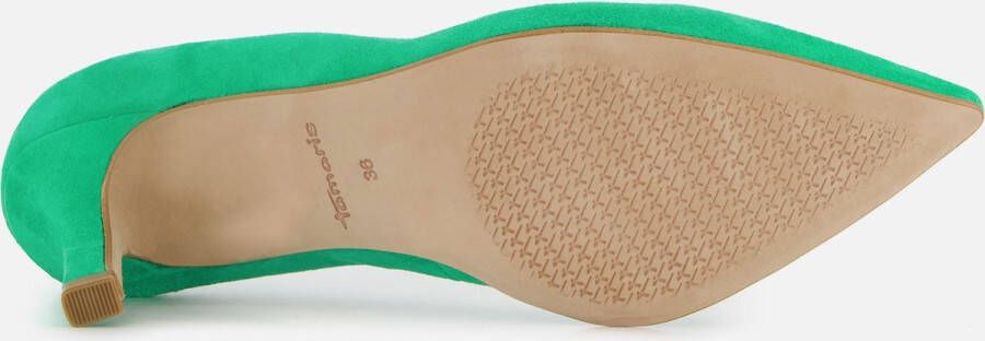 Tamaris Suède Groene Trendy Hakken Pumps Green Dames - Foto 9