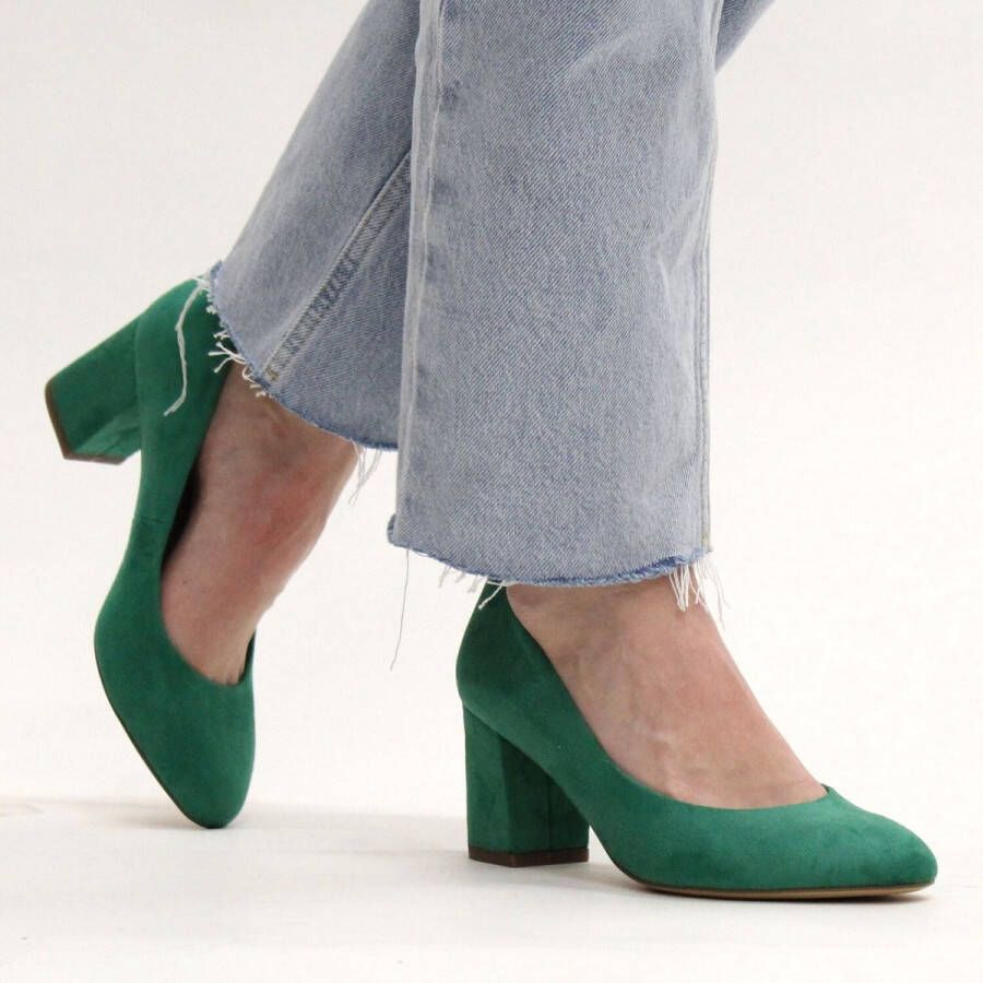 Tamaris Groene suède vegan pumps Green Dames - Foto 3
