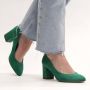 Tamaris Groene suède vegan pumps Green Dames - Thumbnail 3