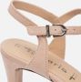 Tamaris sandalen met hak beige Textiel Dames - Thumbnail 4