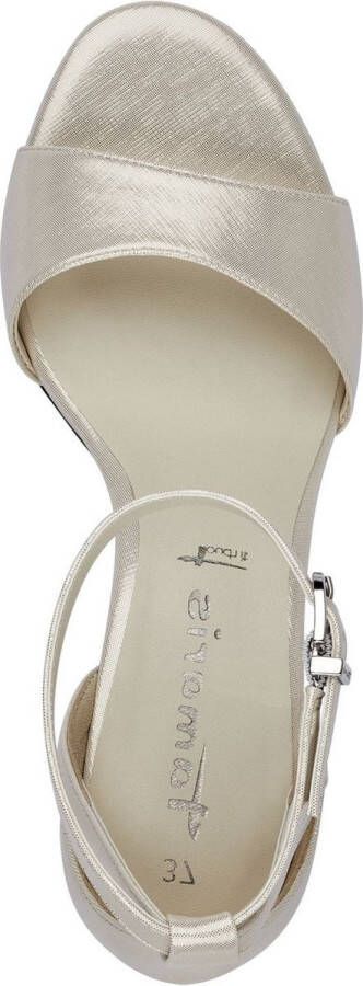 Tamaris Sandalen met hak goud Synthetisch Dames