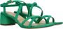 Tamaris Sandalen met hak groen Textiel Dames - Thumbnail 12