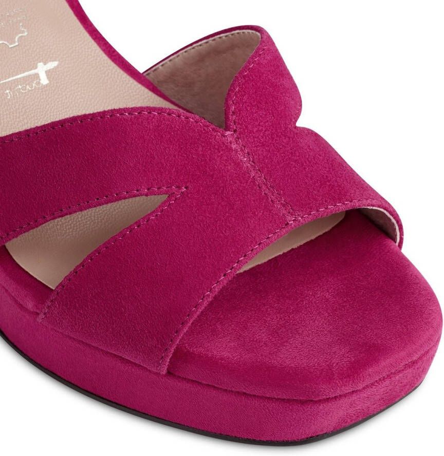 Tamaris Sandalen met hak roze Leer Dames