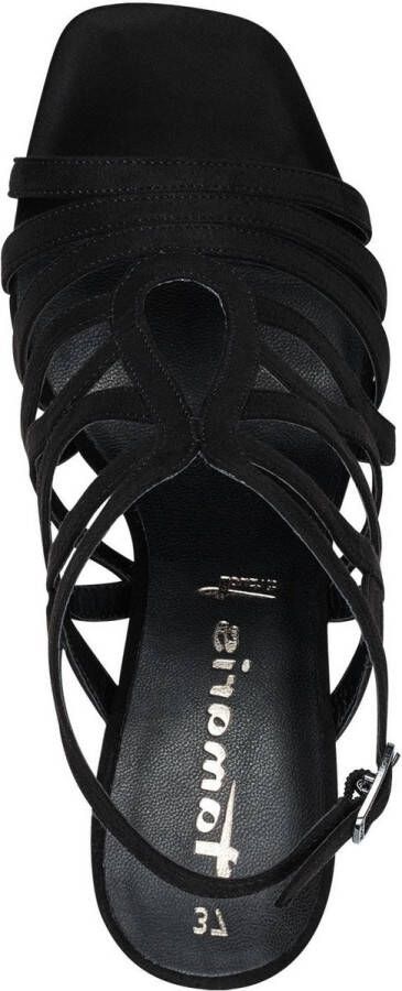 Tamaris Sandalen met hak zwart Textiel Dames - Foto 4