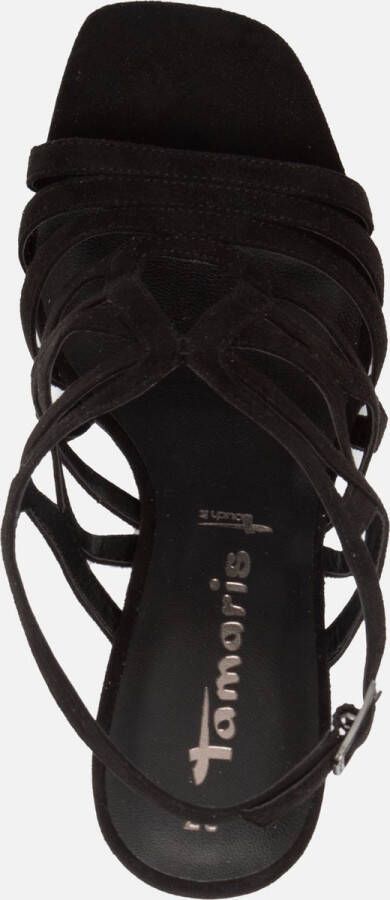 Tamaris Sandalen met hak zwart Textiel Dames - Foto 6