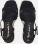 Tamaris Sandalen met sleehak zwart Leer Dames - Thumbnail 15