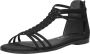 Tamaris Sandalen Plat Sandalen Plat Zwart - Thumbnail 5