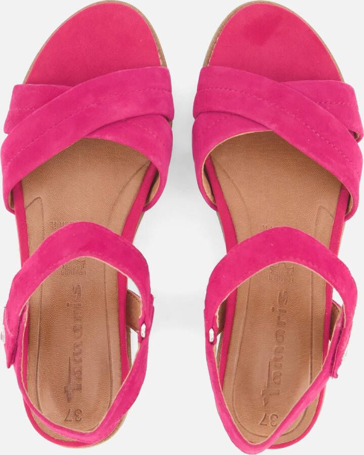 Tamaris Sandalen roze Leer Dames