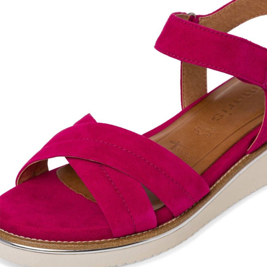 Tamaris Sandalen roze Leer Dames