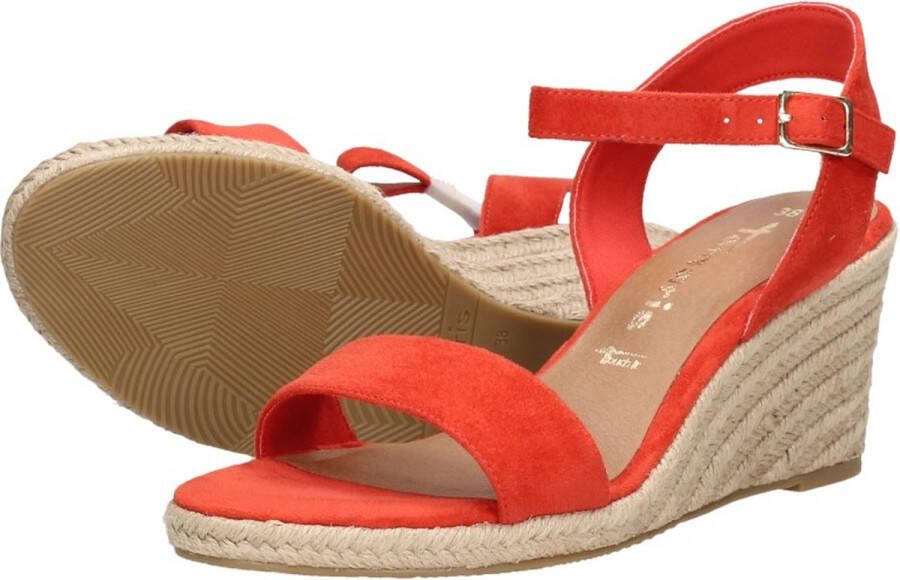 Tamaris Sandalen Touwzool Sandalen Touwzool oranje