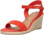 Tamaris Oranje Suède Sandalette met 7 cm Hak Orange Dames - Thumbnail 6