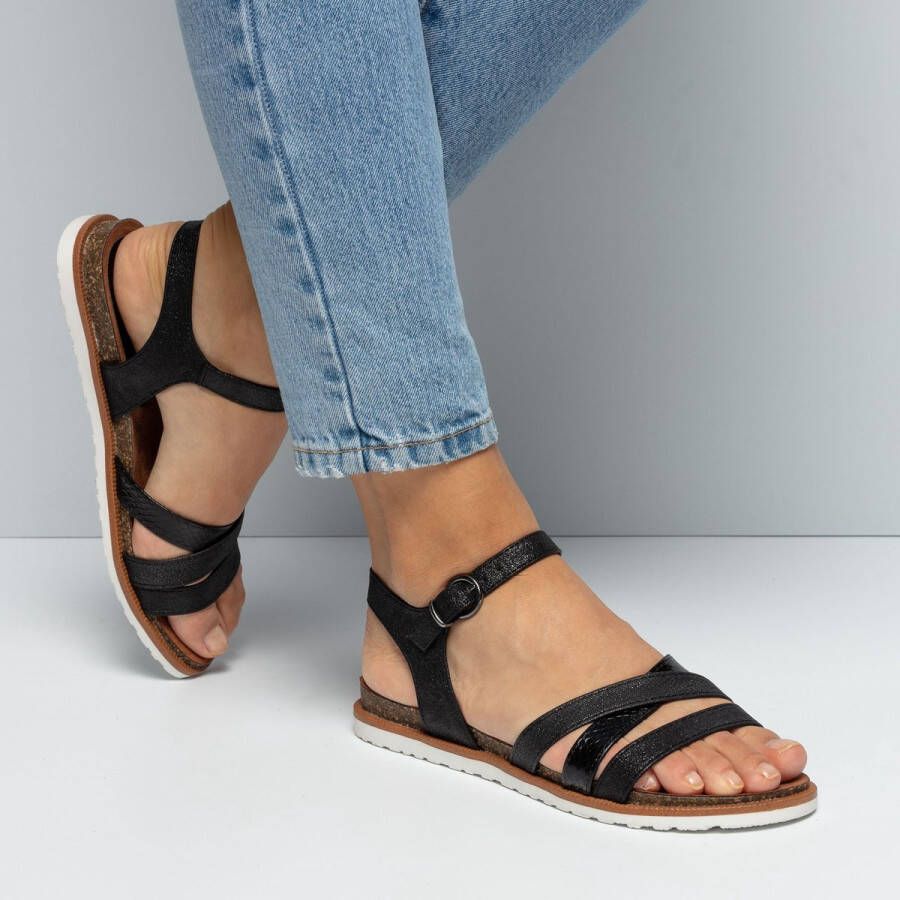 Tamaris Sandalen zwart Imitatieleer Dames