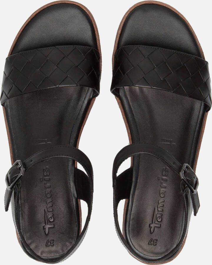 Tamaris Sandalen zwart Leer Dames