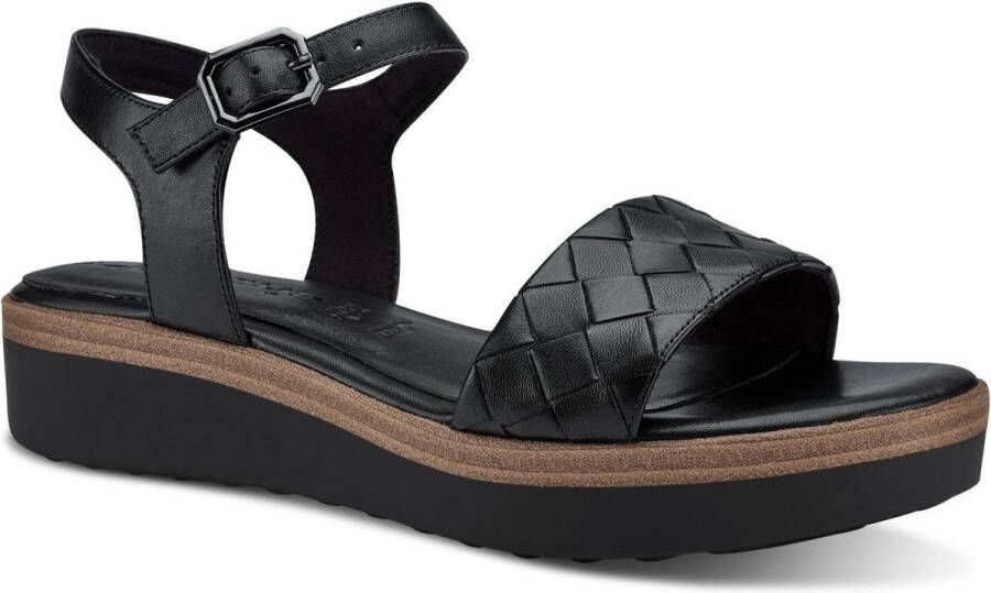 Tamaris Sandalen zwart Leer Dames