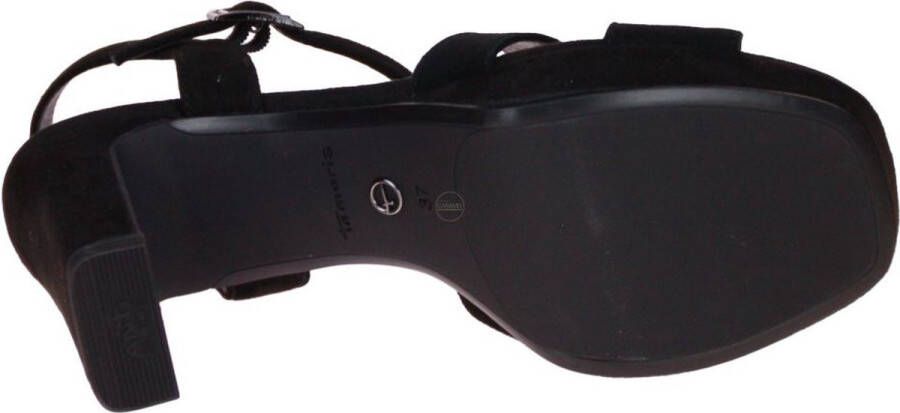 Tamaris Zwarte Suède Sandalette met Enkelbandje Black Dames - Foto 13