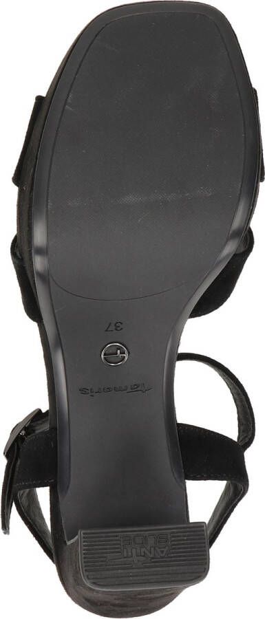 Tamaris Sandalen zwart Leer Dames