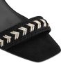 Tamaris Stijlvolle zwarte leren hoge hak sandalen Black Dames - Thumbnail 71