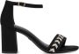 Tamaris Stijlvolle zwarte leren hoge hak sandalen Black Dames - Thumbnail 63