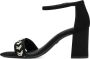 Tamaris Stijlvolle zwarte leren hoge hak sandalen Black Dames - Thumbnail 67