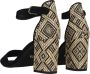 Tamaris Beige Textiel Hoge Hak Sandalen Beige Dames - Thumbnail 3