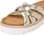 Tamaris Metallic Gouden Gevlochten Leren Slipper Yellow Dames - Thumbnail 4