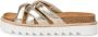 Tamaris Metallic Gouden Gevlochten Leren Slipper Yellow Dames - Thumbnail 8