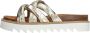 Tamaris Metallic Gouden Gevlochten Leren Slipper Yellow Dames - Thumbnail 13