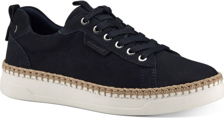 Tamaris Sneakers blauw Leer Dames