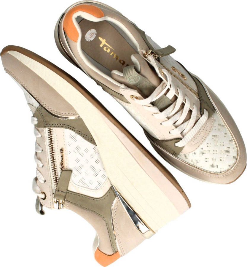 Tamaris Sneakers groen Imitatieleer Dames