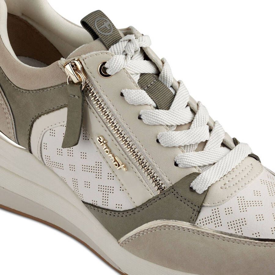 Tamaris Sneakers groen Imitatieleer Dames