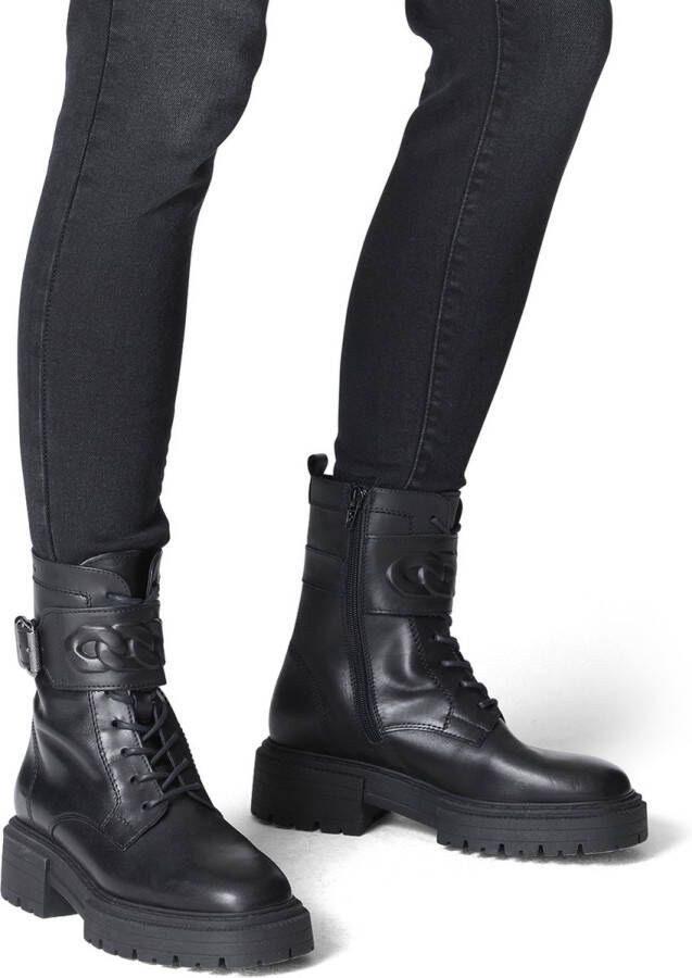 Tamaris Veterboots zwart Leer