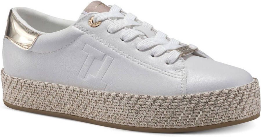 Tamaris Plateausneakers plateau vrijetijdsschoen lage schoen veterschoen in materiaalmix - Foto 12