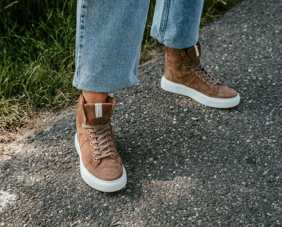 Tango | Alex 12 b brown kid suede sneaker bone white sole - Foto 10