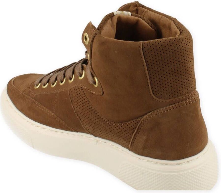 Tango Alex 12-b brown kid suede sneaker bone white sole