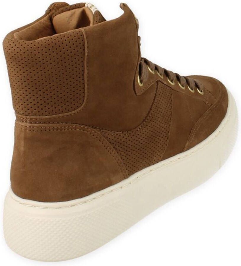 Tango Alex 12-b brown kid suede sneaker bone white sole